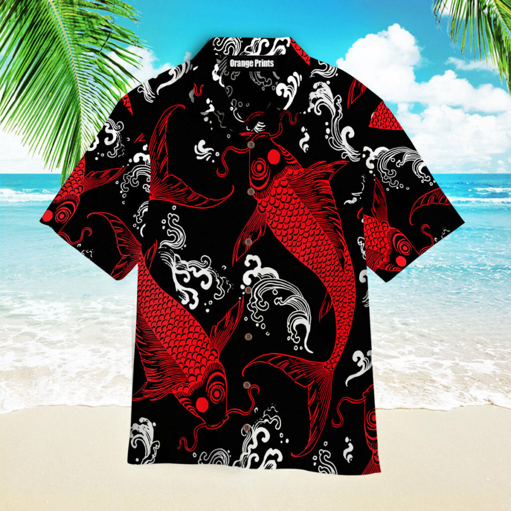 Red Koi Fish Hawaiian Shirt | For Men & Women | HW6120