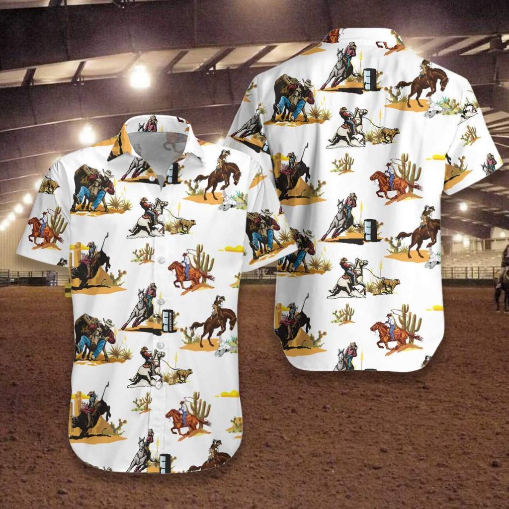 Rodeo Seamless Pattern Hawaiian Shirt | For Men & Women | HW5607