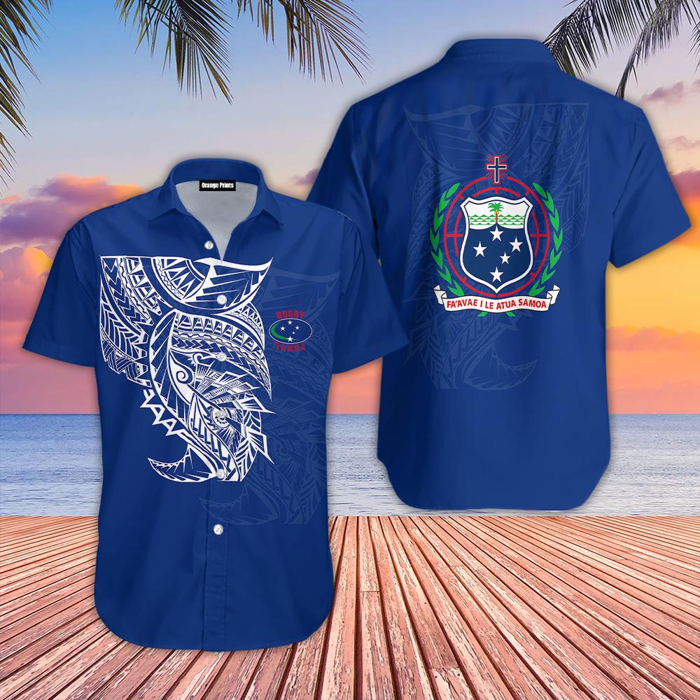Samoa Rugby Hawaiian Shirt | For Men & Women | WT6075