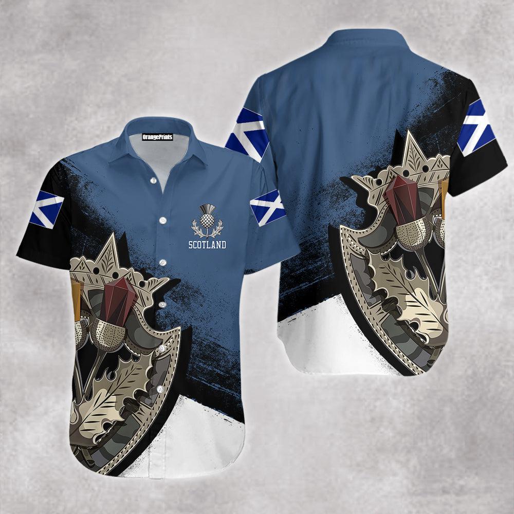 Scotland Thistle Brooch Blue Hawaiian Shirt | For Men & Women | WT6147