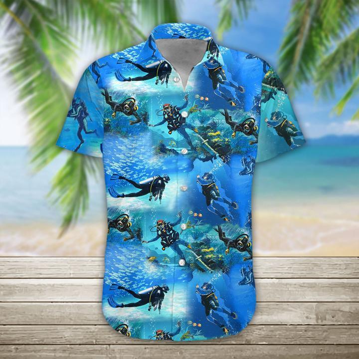 Scuba Diving Hawaiian Shirt | For Men & Women | HW1207
