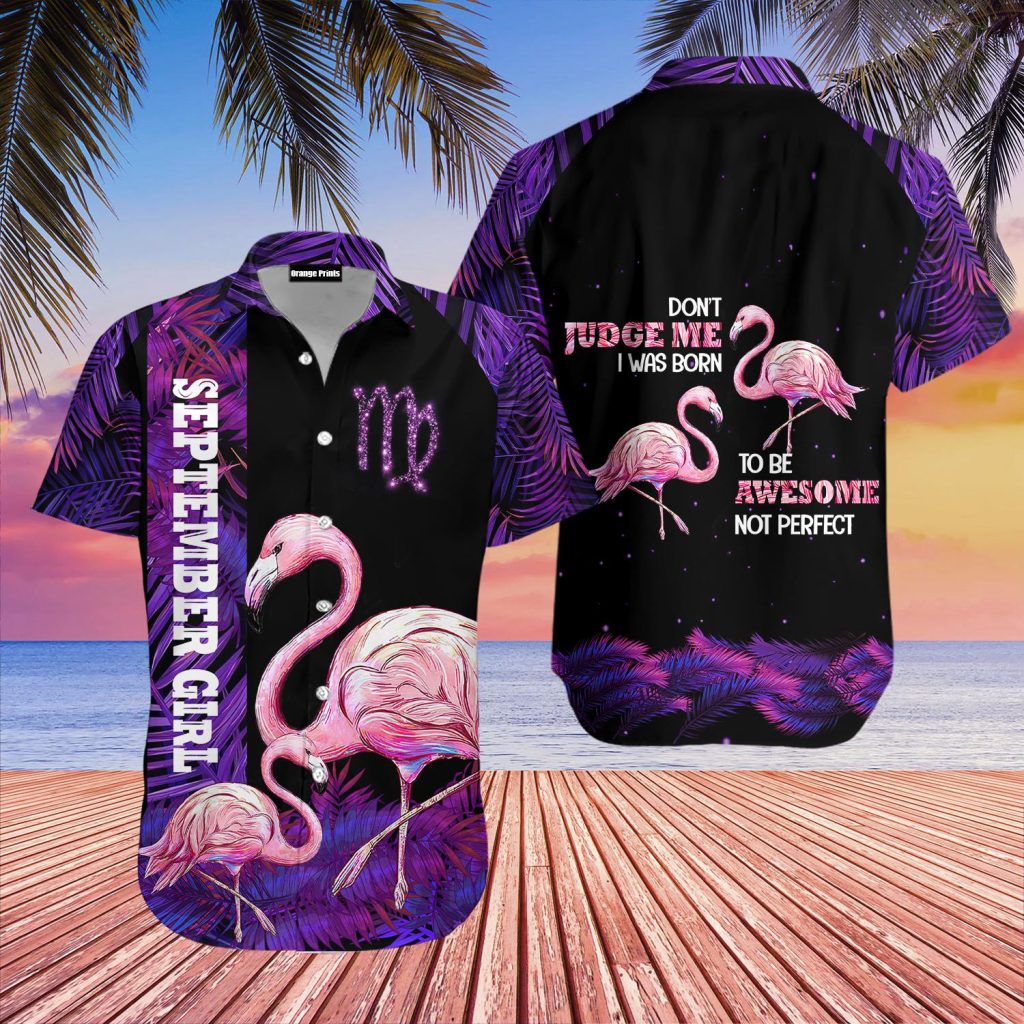 September Girl Flamingo Hawaiian Shirt | For Men & Women | WT6258