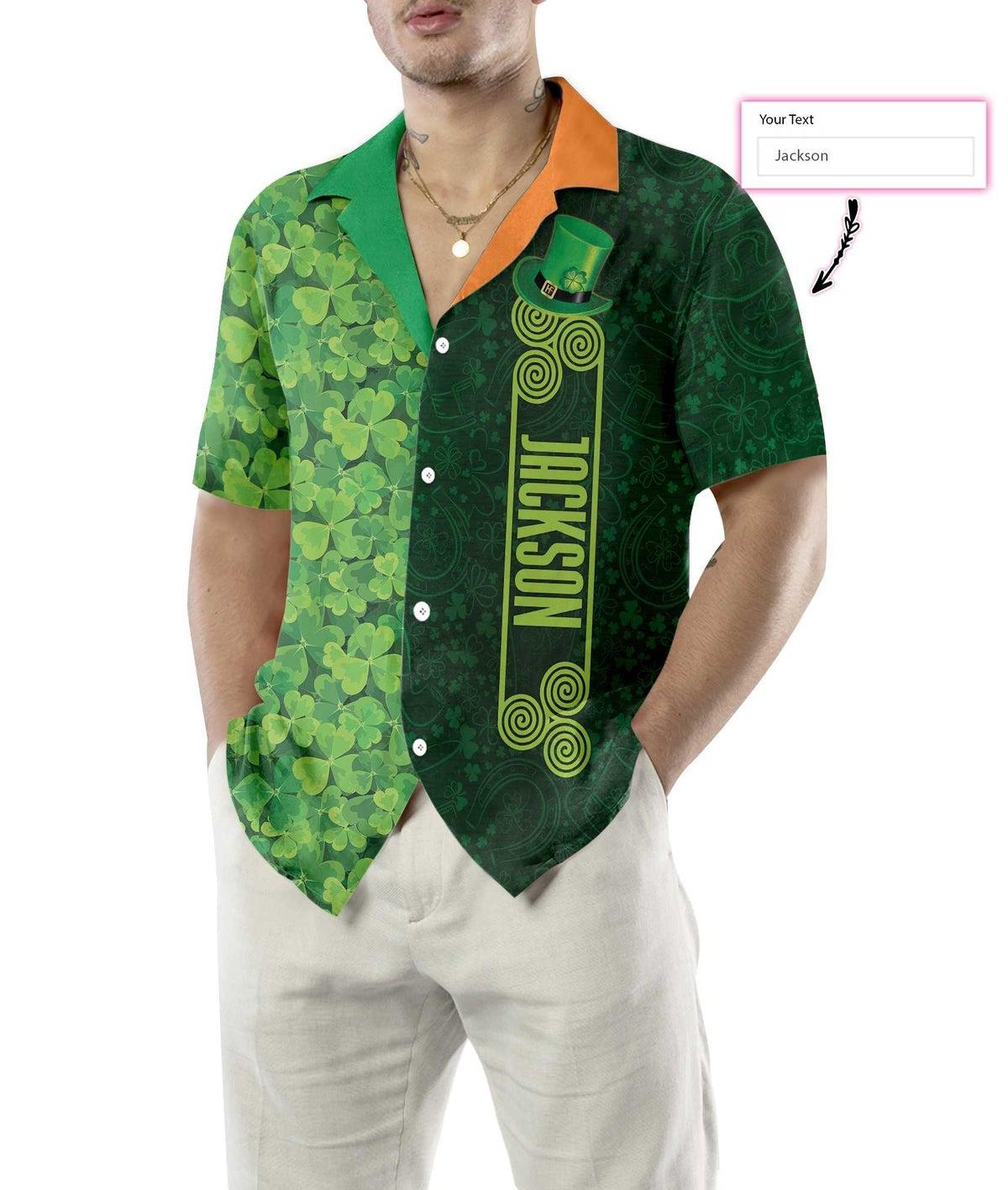 Shamrock Happy Saint Patrick's Day Irish Ireland Custom Hawaiian Shirt | For Men & Women | HN1034
