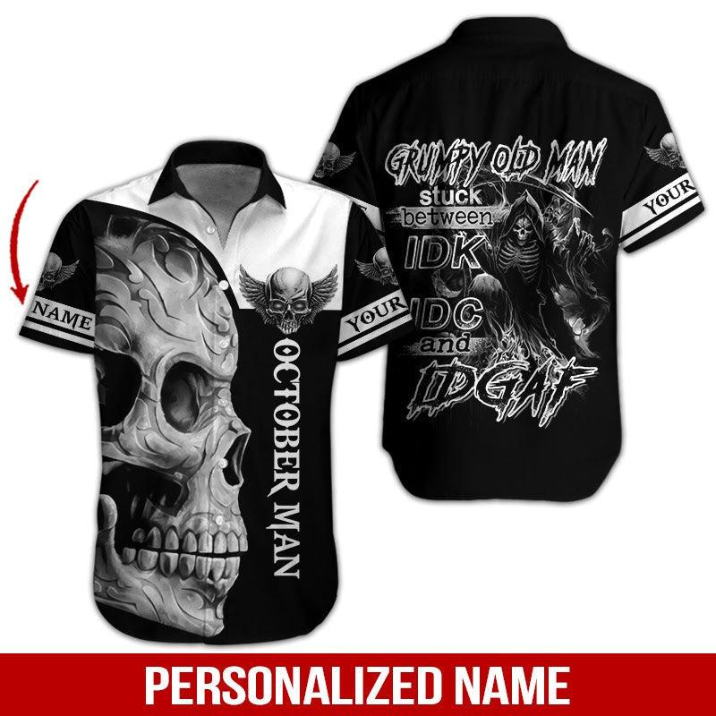 Skull October Guy Custom Hawaiian Shirt | For Men & Women | HN2961