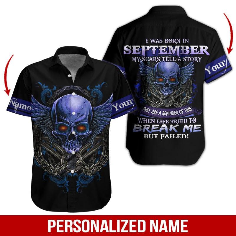 Skull September Guy Custom Hawaiian Shirt | For Men & Women | HN3190