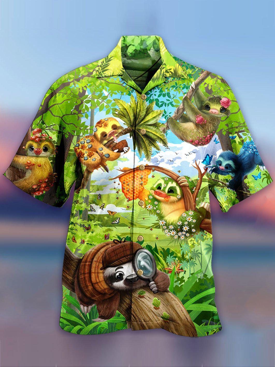 Sloth Hawaiian Shirt | For Men & Women | HW4091