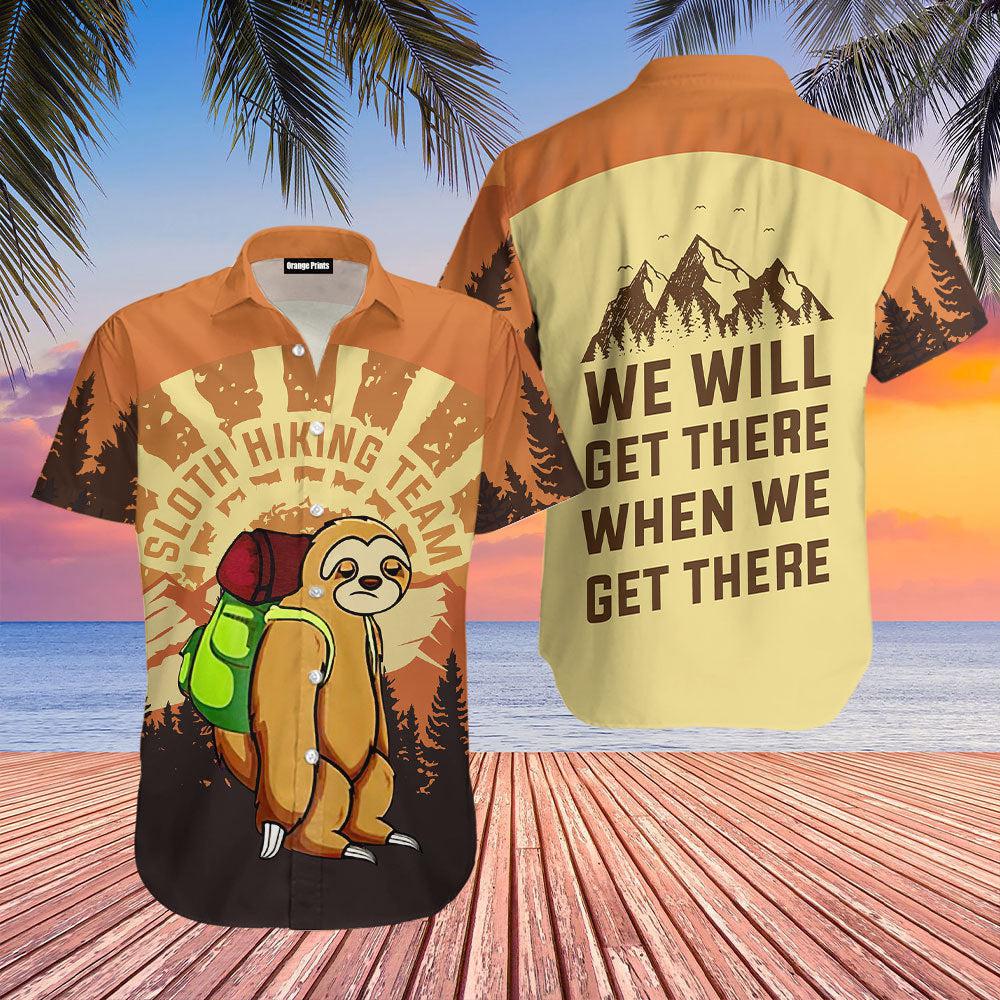 Sloth Hiking Hawaiian Shirt | For Men & Women | WT6533