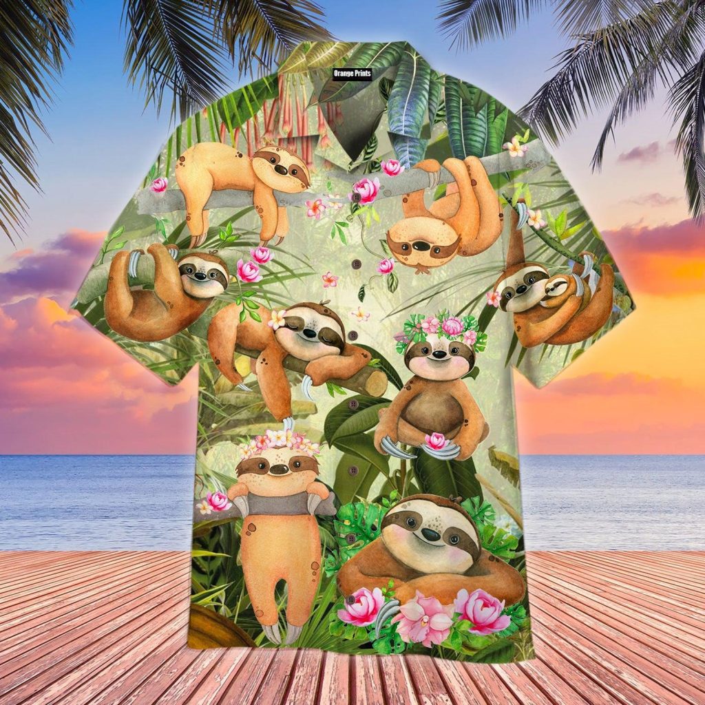 Sloth Just Chilling Hawaiian Shirt | For Men & Women | WT9502