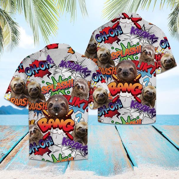Sloth Pop Art Hawaiian Shirt | For Men & Women | HW5481