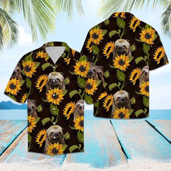 Sloth Sunflower Hawaiian Shirt | For Men & Women | HW1088