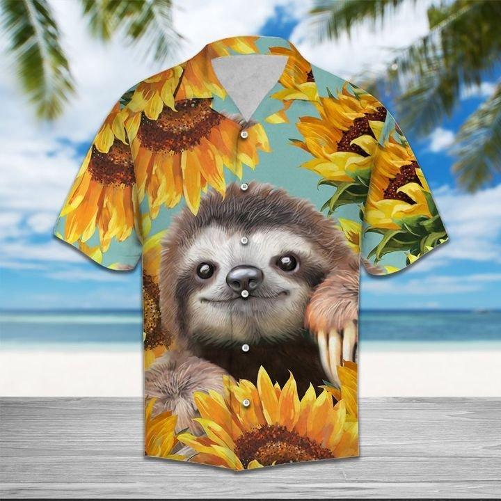 Sloth Sunflower Hawaiian Shirt | For Men & Women | HW1090