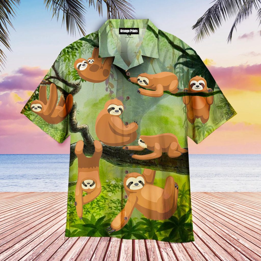 Sloths In The Jungle Hawaiian Shirt | For Men & Women | WT9045