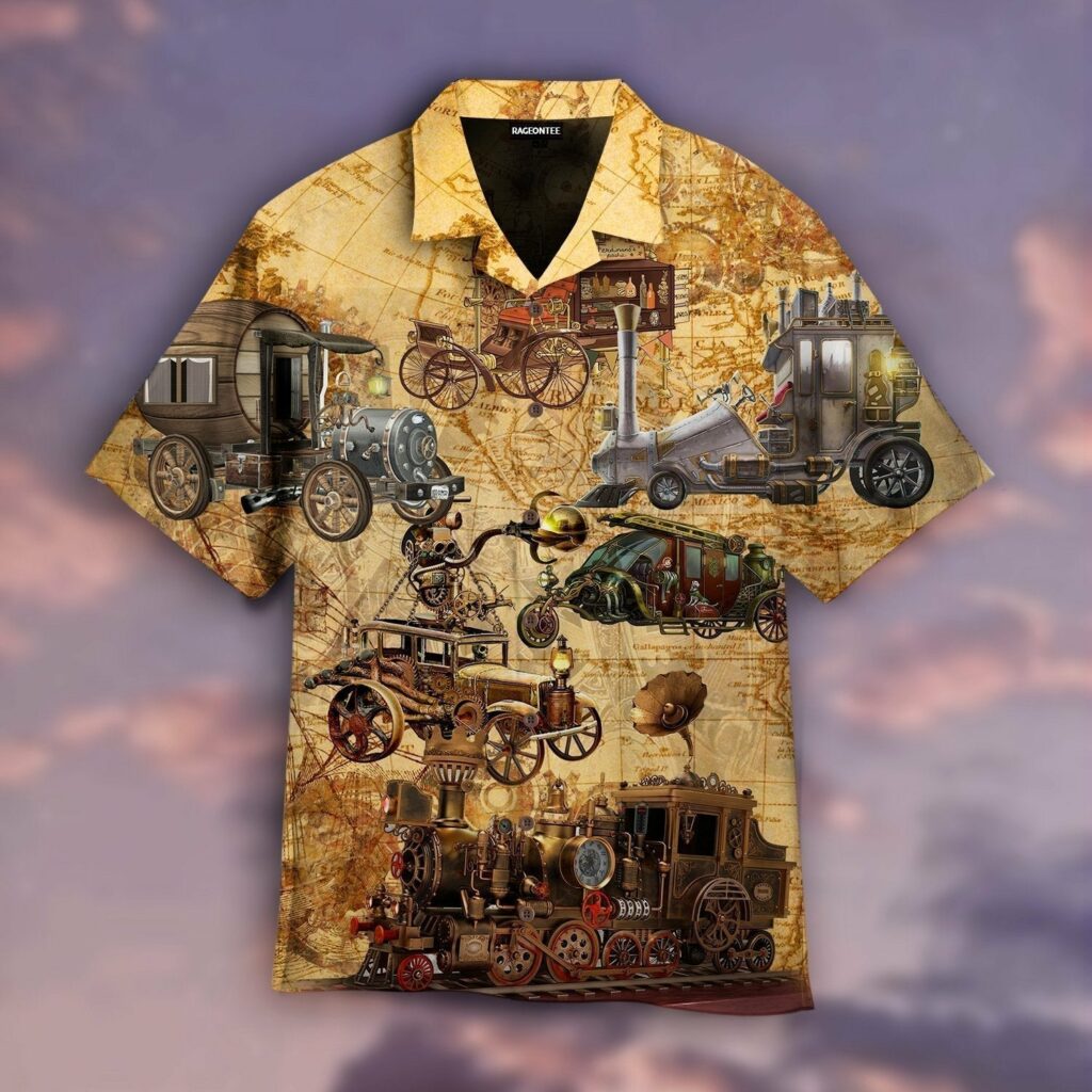 Steampunk Vehicle Design Hawaiian Shirt | For Men & Women | WT1033