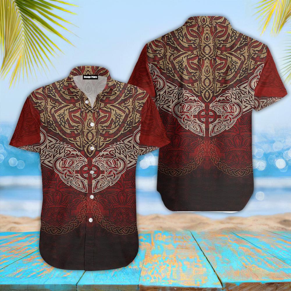 Sun Cross Fenrir Skoll And Hati Viking Hawaiian Shirt | For Men & Women | WT5552
