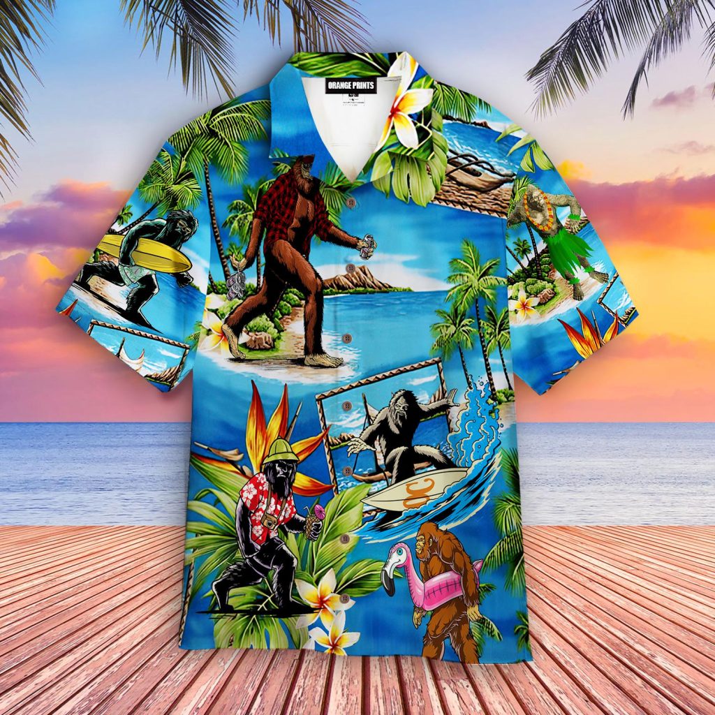 Surfing Bigfoot Hawaiian Shirt | For Men & Women | HW9956