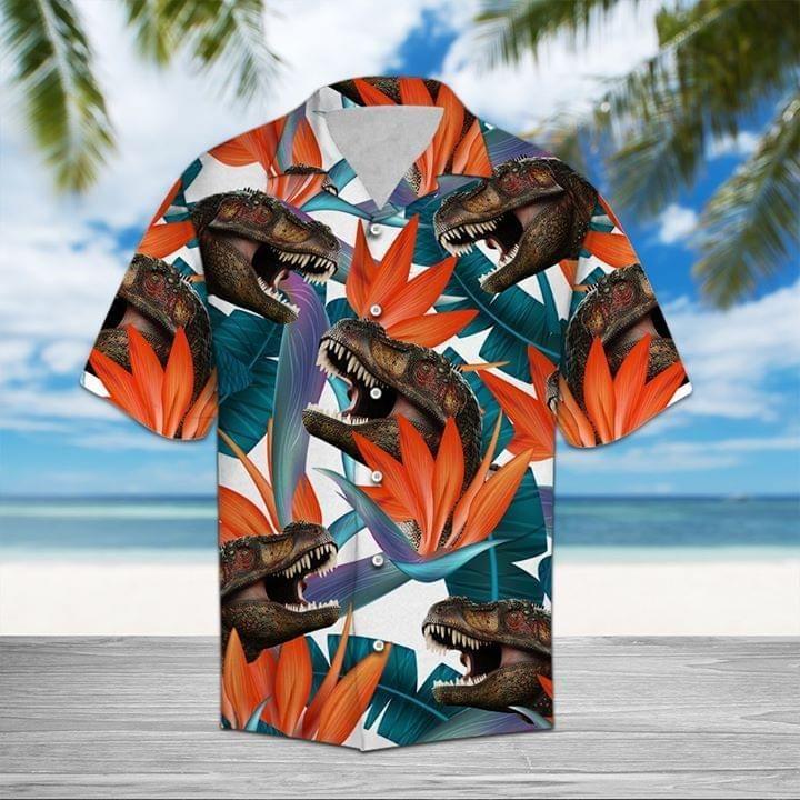 T Rex Dinosaur Tropical Hawaiian Shirt | For Men & Women | HW7990