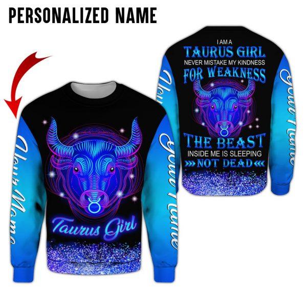 Taurus Girl Custom Name All Over Print | For Men & Women | CN2534