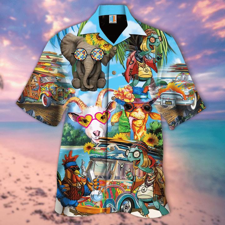 The Sun Hippie Life Hawaiian Shirt | For Men & Women | HW4018
