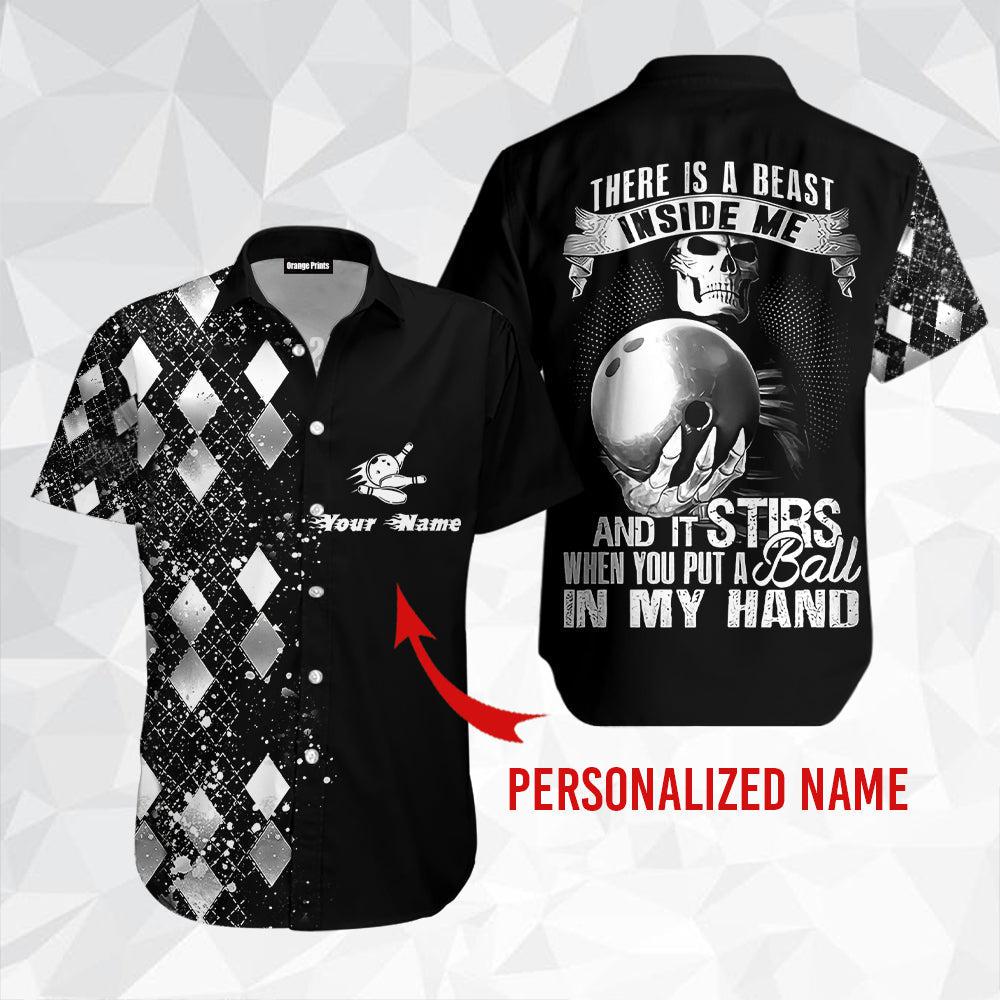 There Is A Beast Inside Me Silver Bowling Custom Hawaiian Shirt | For Men & Women | HN1082