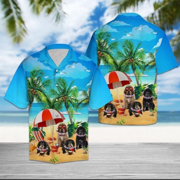 Tibetan Mastiff Beach Summer Hawaiian Shirt | For Men & Women | HW5566