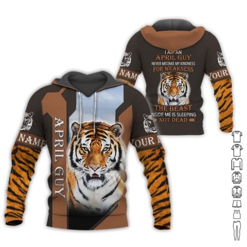 Tiger April Guy Custom Name All Over Print | For Men & Women | CN3060