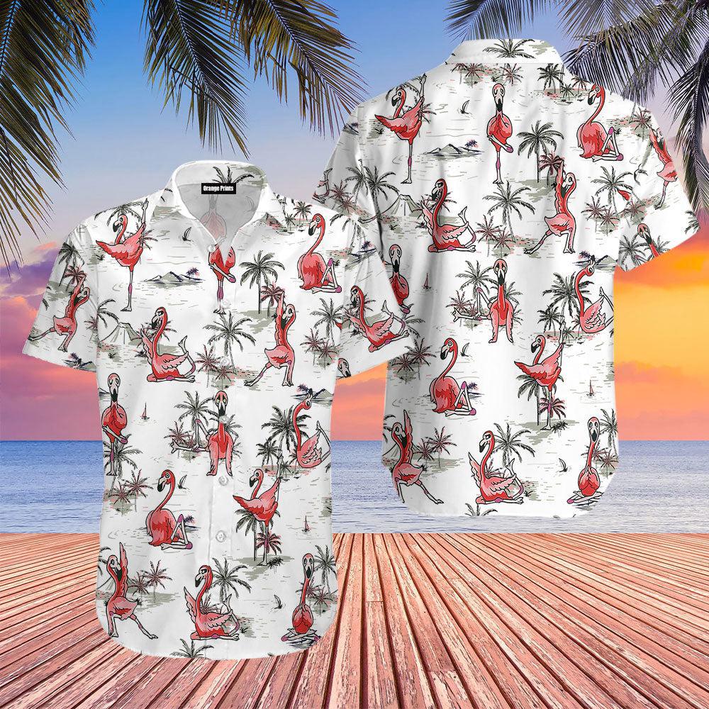 Tropical Workout Yoga Flamingo Hawaiian Shirt | For Men & Women | WT2127