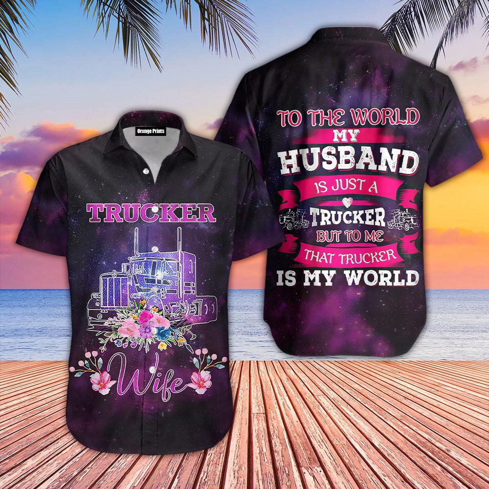 Trucker Wife Purple Hawaiian Shirt | For Men & Women | WT6597