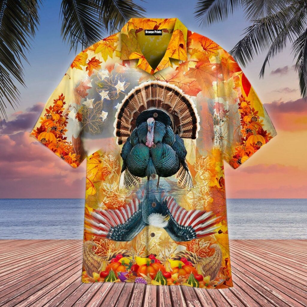 Turkey And Eagle Thanksgiving Hawaiian Shirt | For Men & Women | HW8248