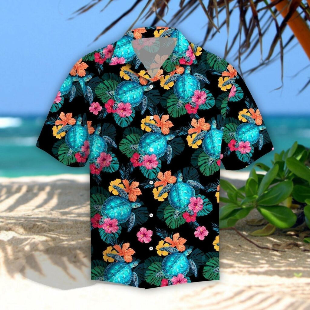 Turtles Hibiscus Tropical Hawaiian Shirt | For Men & Women | HW1557