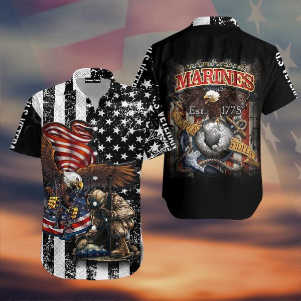 US Marine Veteran Hawaiian Shirt | For Men & Women | WT5074