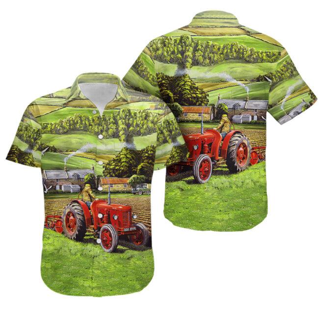Vintage Tractor Hawaiian Shirt | For Men & Women | HW5848
