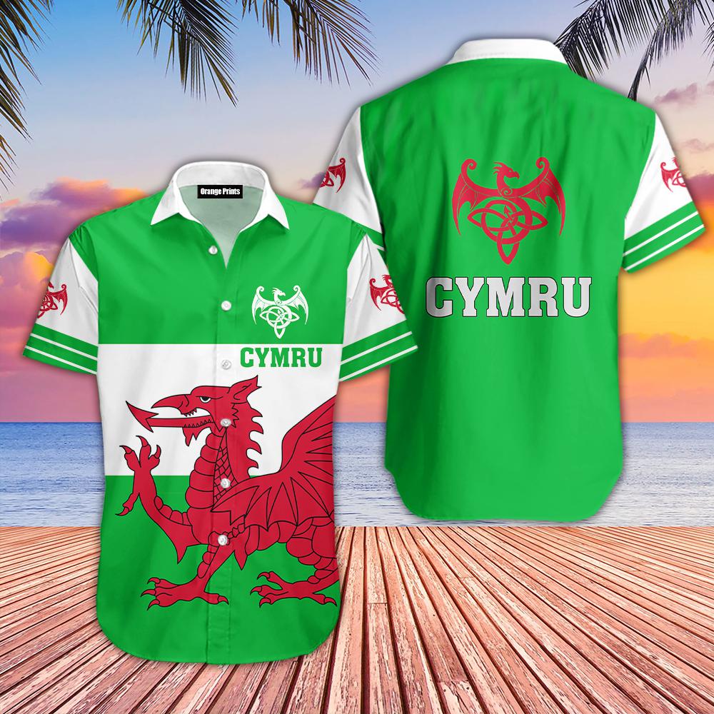 Wales Flag St Patrick's Day Hawaiian Shirt | For Men & Women | WT6119