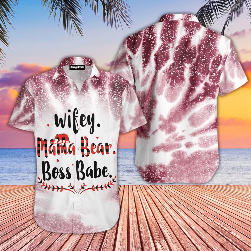 Wifey Mama Bear Boss Babe Hawaiian Shirt | For Men & Women | WT6486