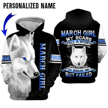 Wolf March Girl Custom Name All Over Print | For Men & Women | CN1758