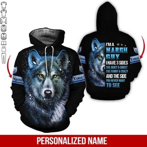 Wolf March Guy Custom Name All Over Print | For Men & Women | CN3083