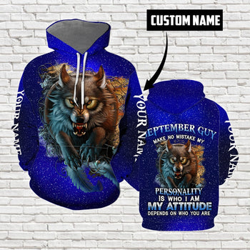 Wolf September Guy Custom Name All Over Print | For Men & Women | CN1626