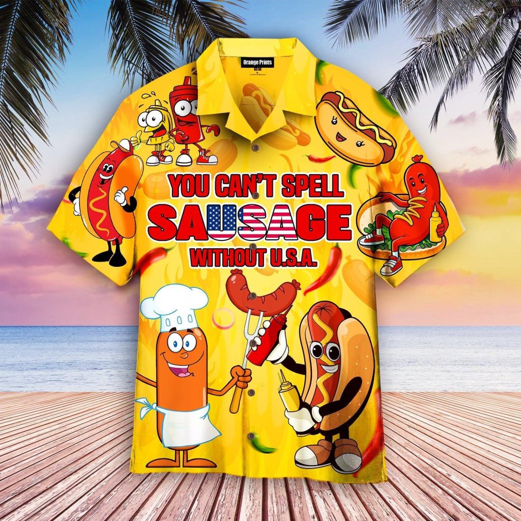 You Can't Spell Sausage Without USA Happy 4th Of July Hawaiian Shirt | For Men & Women | WT2095