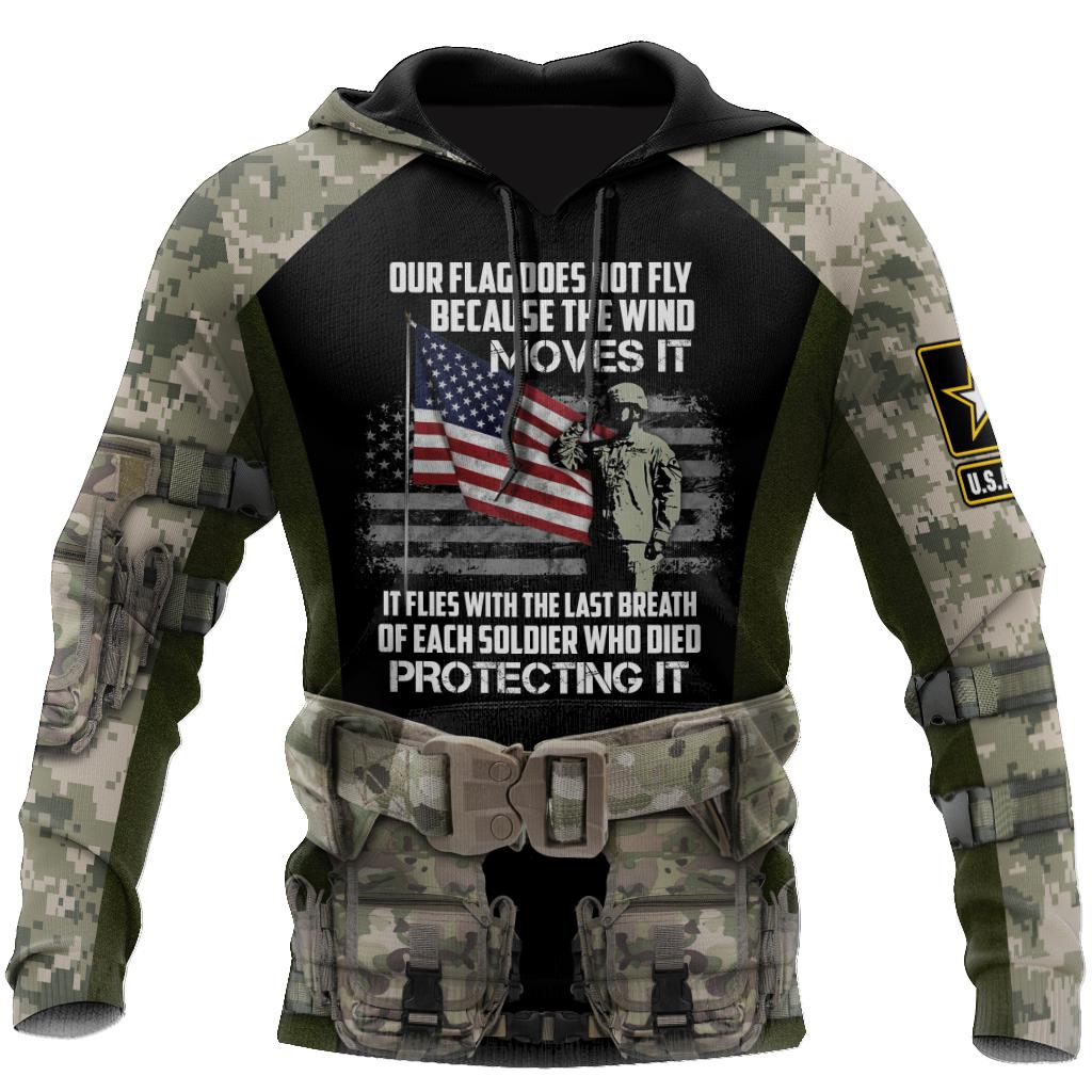 Army Veteran Our Flag Does Not Fly Because The Wind All Over Print | For Men & Women | HT7456