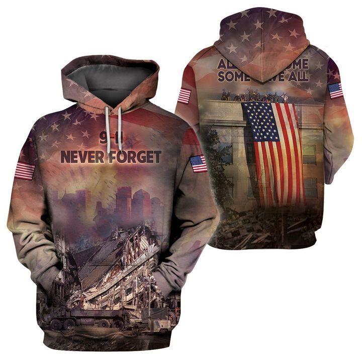 Patriot Day 09.11 Never Forget Twin Tower American Flag All Over Print | For Men & Women | HO3035