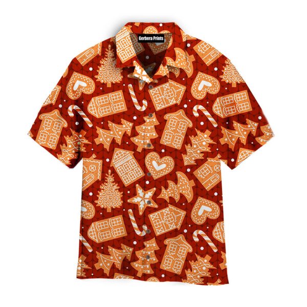 Christmas Funny Cutie Gingerbread Pattern Aloha Hawaii Shirts For Men Women Ha65174