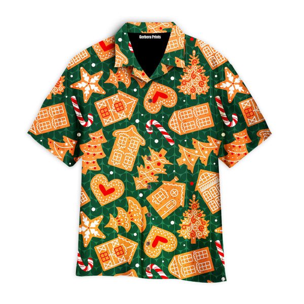 Christmas Gingerbread And Sweets Pattern Aloha Hawaii Shirts For Men Women Ha98915