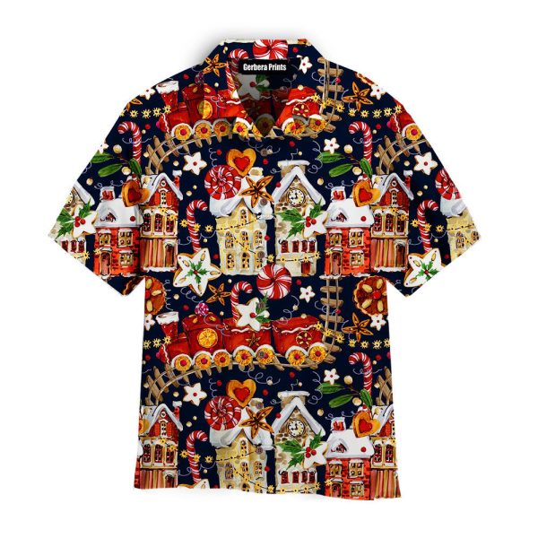 Christmas Train Sweet Holiday Pattern Aloha Hawaii Shirts For Men Women Ha105990