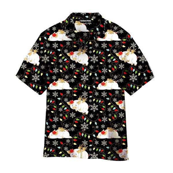 Lazy Pigs On Christmas Holiday Pattern Aloha Hawaii Shirts For Men Women Ha63498