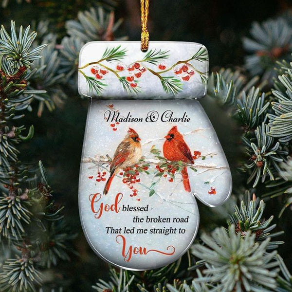 Mitten Shaped God Custom Shaped & Photo Christmas Acrylic Ornament | Home Decoration | Print | ON1042-Colorful-Gerbera Prints.