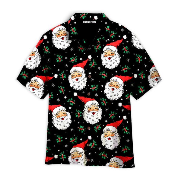 Santa Holly Snow Flakes Joyful Christmas Pattern Aloha Hawaii Shirts For Men Women Ha83305