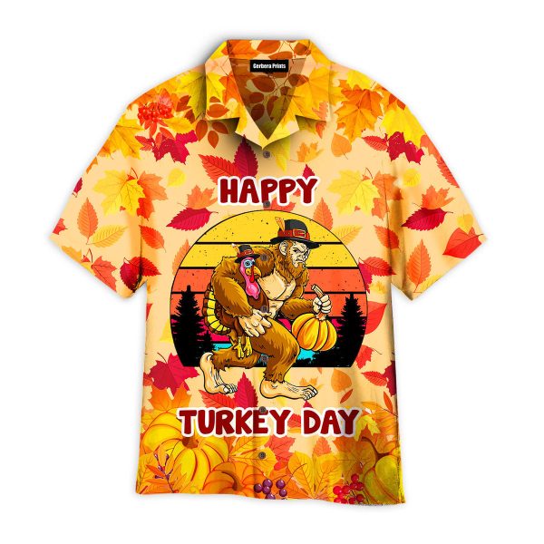 Thanksgiving Bigfoot With Pumpkin And Turkey Aloha Hawaii Shirts For Men Women Ha26700