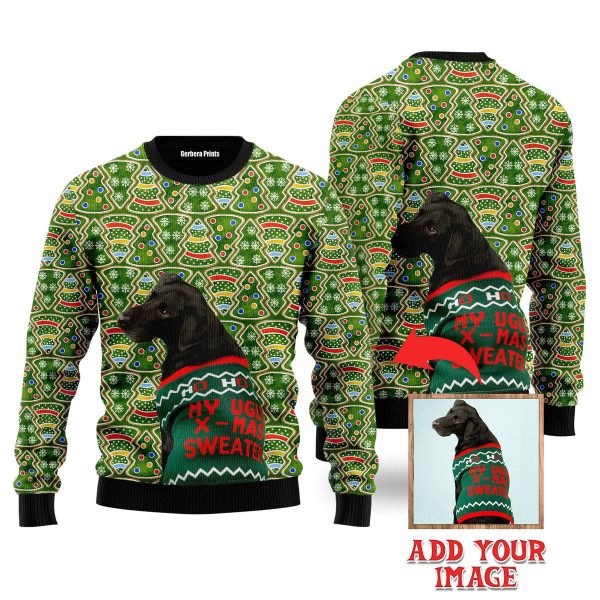 This Is My Ugly Xmas Sweater Custom Photo Christmas Sweaters | For Men & Women | UP1026-Colorful-Gerbera Prints.