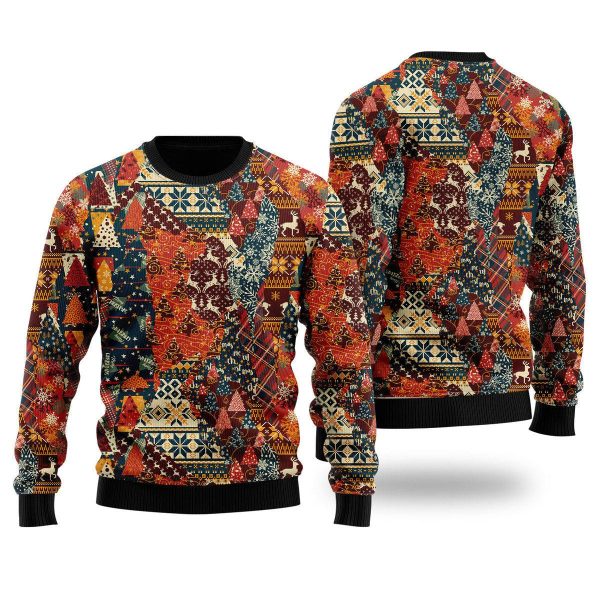 Xmas Fancy Pathwork Ugly Christmas Sweater 2023 | For Men & Women | Uh2012