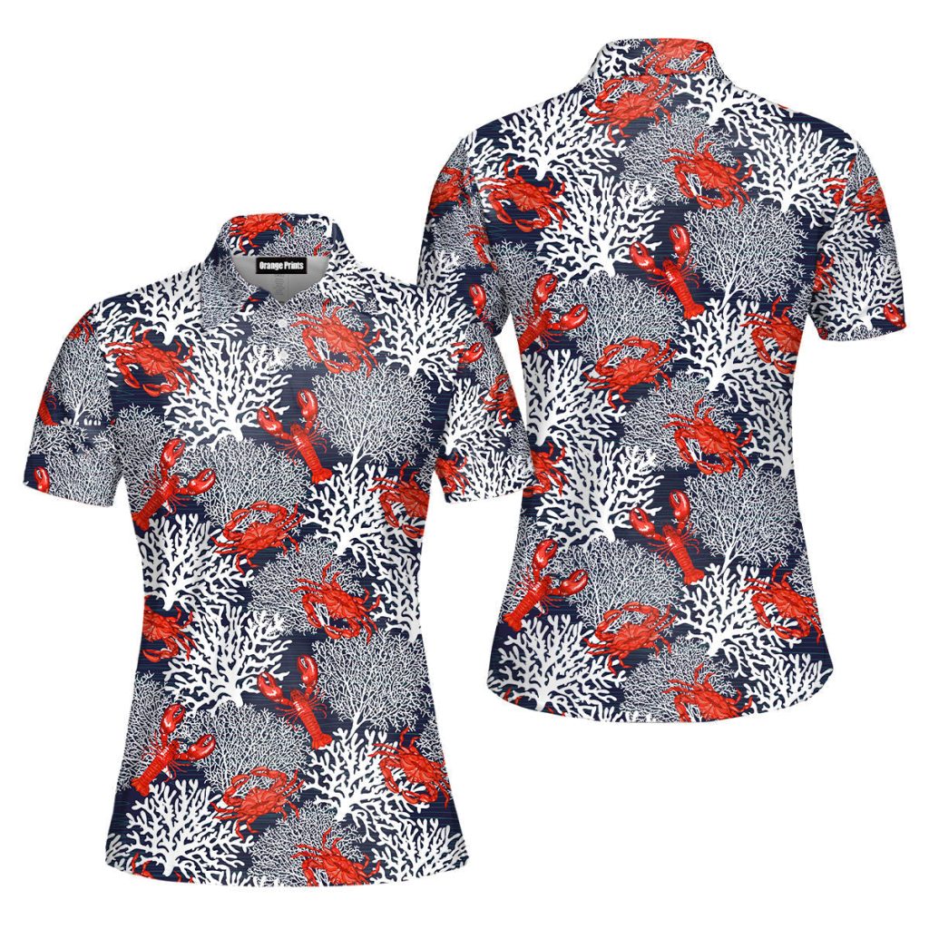 Funny Crabs And Lobsters Summer Polo Shirt | For Women | PO5559