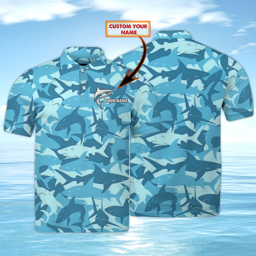Shark Custom Name Polo Shirt | For Men & Women | PN1647